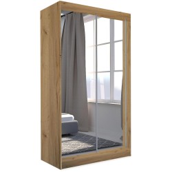 Szafa przesuwna z lustrem DEBRA - dąb