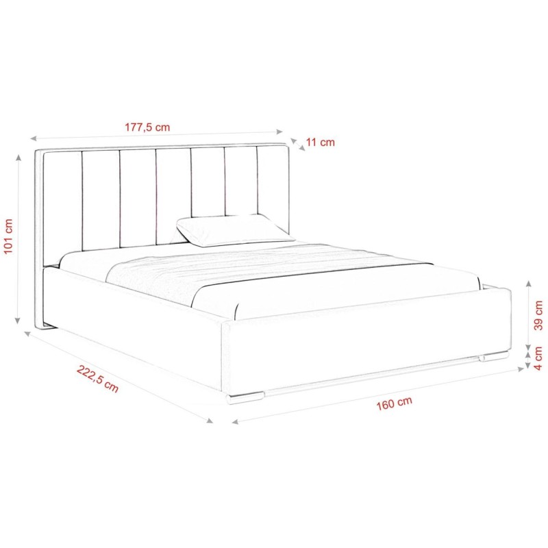 Łóżko tapicerowane CINCO | BeautySofa24.pl