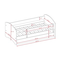 Łóżko dziecięce 70x140 PAUL białe