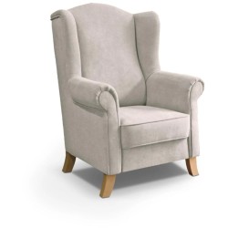 Fotel uszak LEONARDO - PACKSHOT - BEŻOWE - BUKOWE