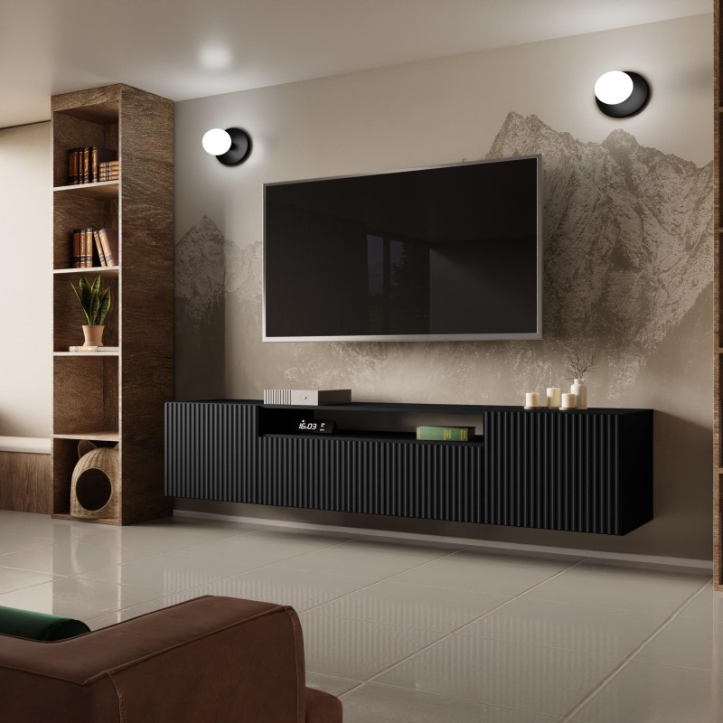 Szafka RTV z ozdobnym frezowaniem NOE | BeautySofa24.pl