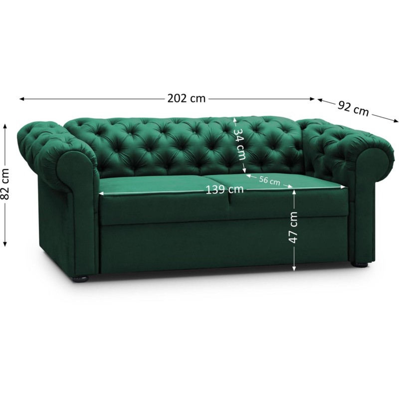 Sofa pikowana 2-osobowa CHESTER ❤︎ Beautysofa24.pl