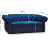 Sofa pikowana 2-osobowa CHESTER ❤︎ Beautysofa24.pl