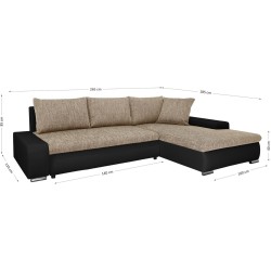 Narożnik z funkcją spania TEO ❤︎ BeautySofa24.pl