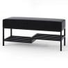 Ławka tapicerowana SHELF czarna - BeautySofa24.pl