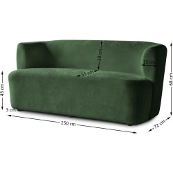 Sofa skandynawska 2 osobowa NORI | BeautySofa24.pl