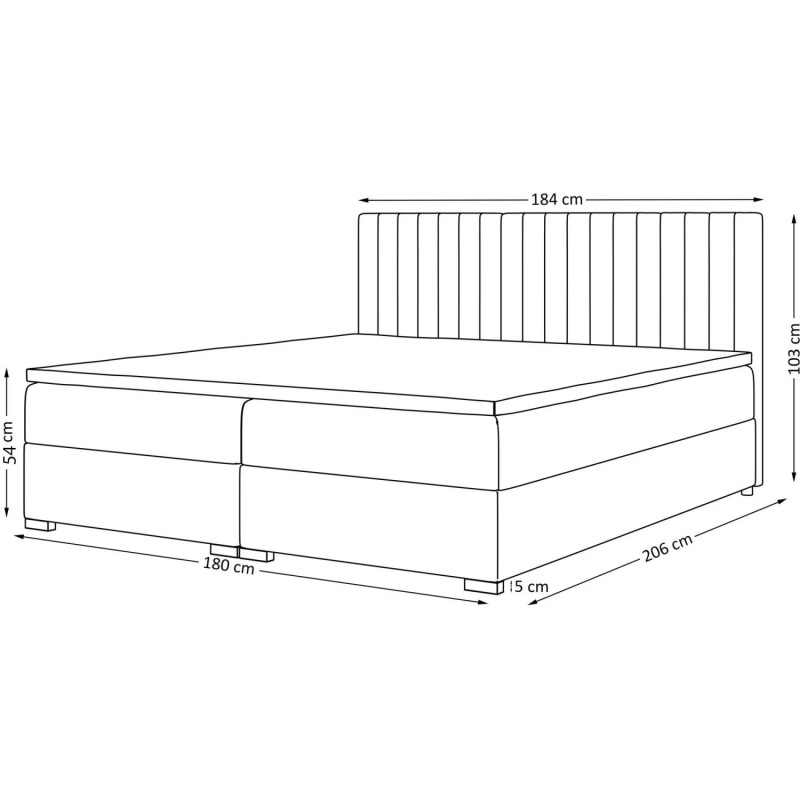 Łóżko kontynentalne ERIC II | Beautysofa24.pl