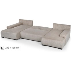 Narożnik z funkcją spania BENNY U | BeautySofa24.pl