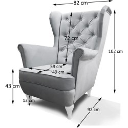 Nowoczesny Fotel Uszak FALCO Raven | BeautySofa24.pl