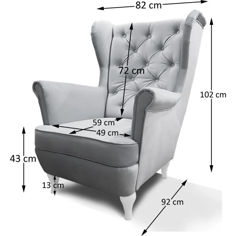 Nowoczesny Fotel Uszak FALCO Raven | BeautySofa24.pl