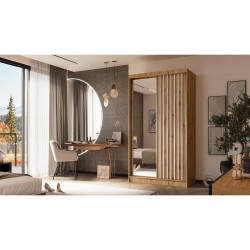 Szafa przesuwna z lamelami i szufladami HELIX II | BeautySofa24.pl