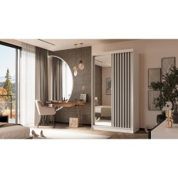 Szafa przesuwna z lamelami i szufladami HELIX II | BeautySofa24.pl