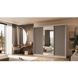 Szafa przesuwna z lamelami i szufladami HELIX II | BeautySofa24.pl