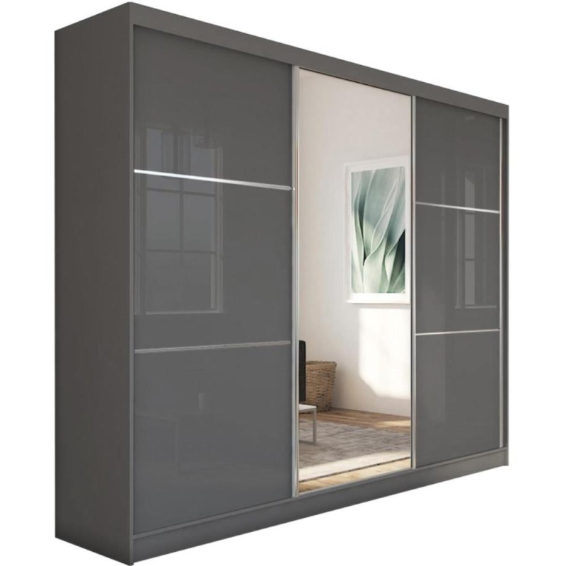 Szafa przesuwna z lustrem i szufladami Viva II | Beautysofa24.pl