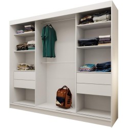 Szafa przesuwna z lustrem i szufladami Viva II | Beautysofa24.pl