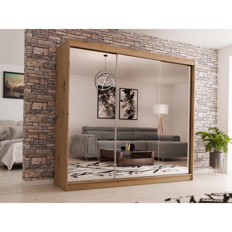 Szafa przesuwna z lustrem i szufladami Debra II | Beautysofa24.pl