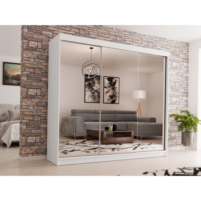 Szafa przesuwna z lustrem i szufladami Debra II | Beautysofa24.pl