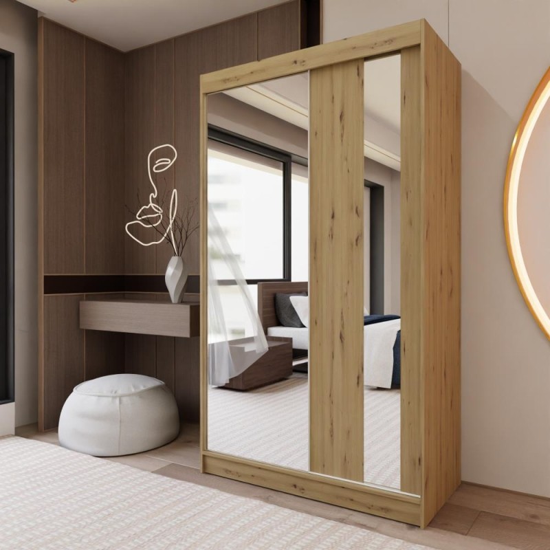 Szafa przesuwna z lustrem i szufladami GAJA II | Beautysofa24.pl