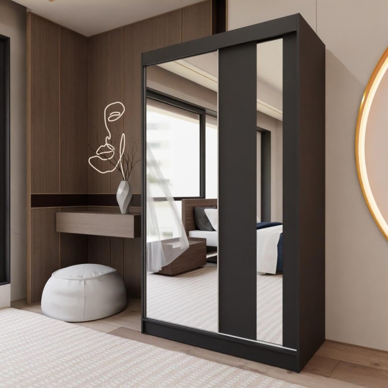 Szafa przesuwna z lustrem i szufladami GAJA II | Beautysofa24.pl