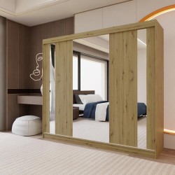 Szafa przesuwna z lustrem i szufladami GAJA II | Beautysofa24.pl