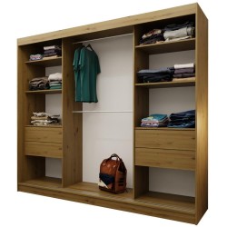 Szafa przesuwna z lustrem i szufladami GAJA II | Beautysofa24.pl