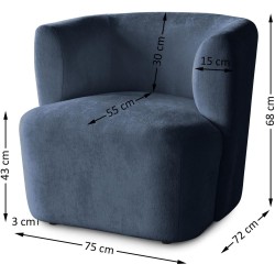 Fotel tapicerowany NORI | BeautySofa24.pl