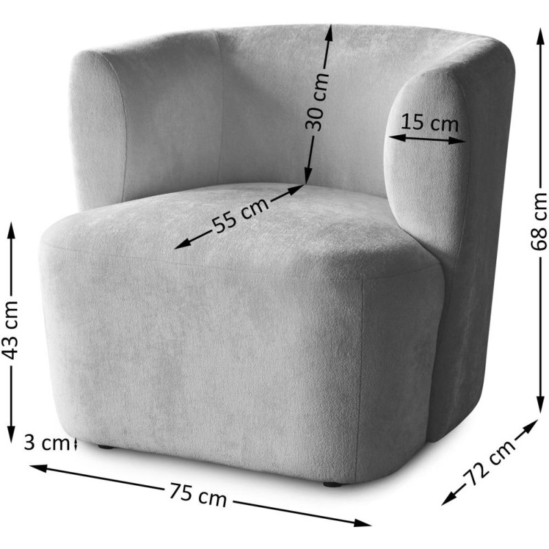 Fotel tapicerowany NORI | BeautySofa24.pl