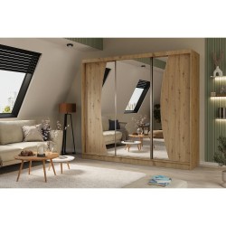 Szafa przesuwna z lustrem i szufladami VOX II | Beautysofa24.pl