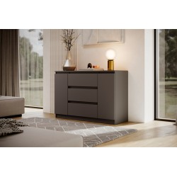 Komoda dwudrzwiowa z trzema szufladami LEMON | Beautysofa24.pl