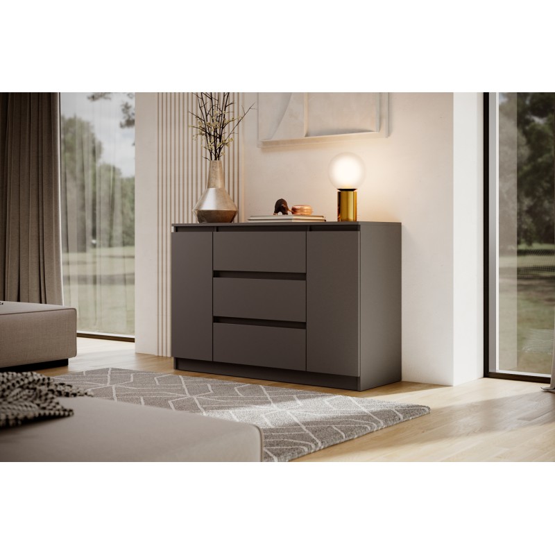 Komoda dwudrzwiowa z trzema szufladami LEMON | Beautysofa24.pl