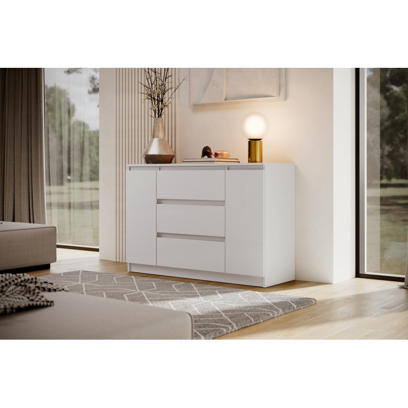 Komoda dwudrzwiowa z trzema szufladami LEMON | Beautysofa24.pl