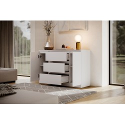 Komoda dwudrzwiowa z trzema szufladami LEMON | Beautysofa24.pl
