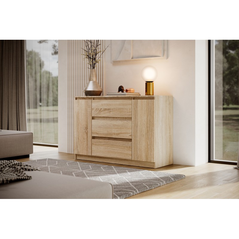 Komoda dwudrzwiowa z trzema szufladami LEMON | Beautysofa24.pl
