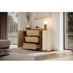 Komoda dwudrzwiowa z trzema szufladami LEMON | Beautysofa24.pl