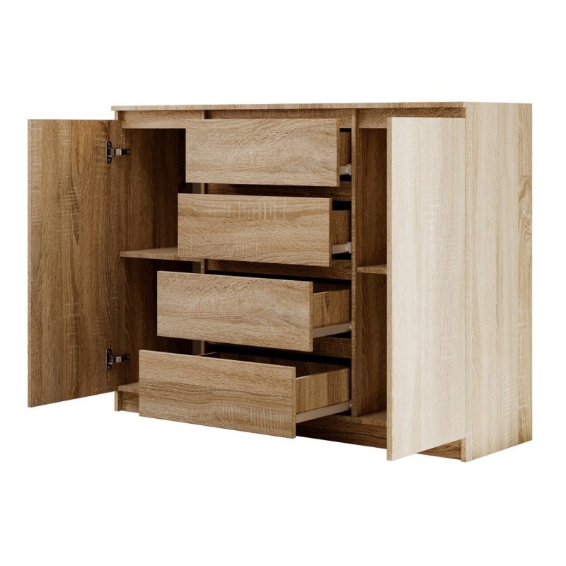 Komoda dwudrzwiowa z czterema szufladami LEMON | Beautysofa24.pl