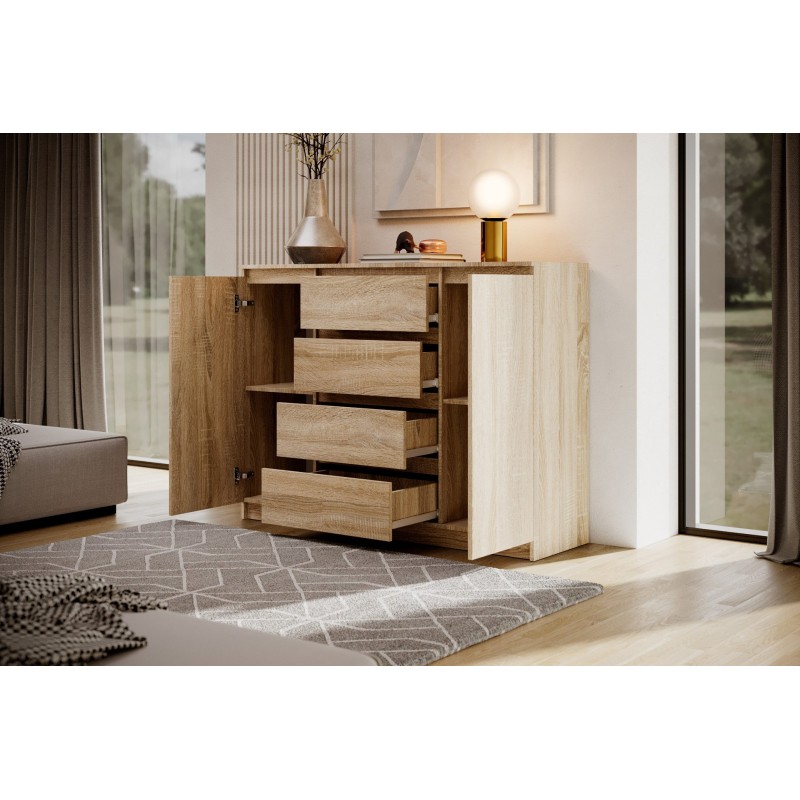 Komoda dwudrzwiowa z czterema szufladami LEMON | Beautysofa24.pl