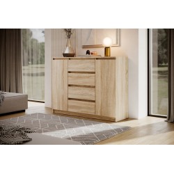 Komoda dwudrzwiowa z czterema szufladami LEMON | Beautysofa24.pl