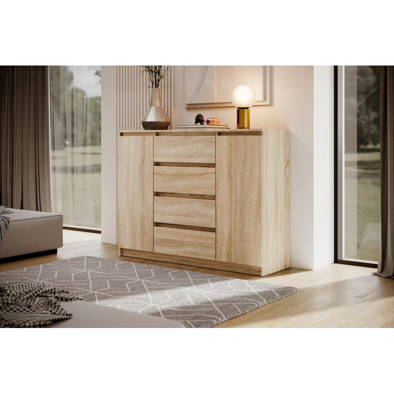 Komoda dwudrzwiowa z czterema szufladami LEMON | Beautysofa24.pl