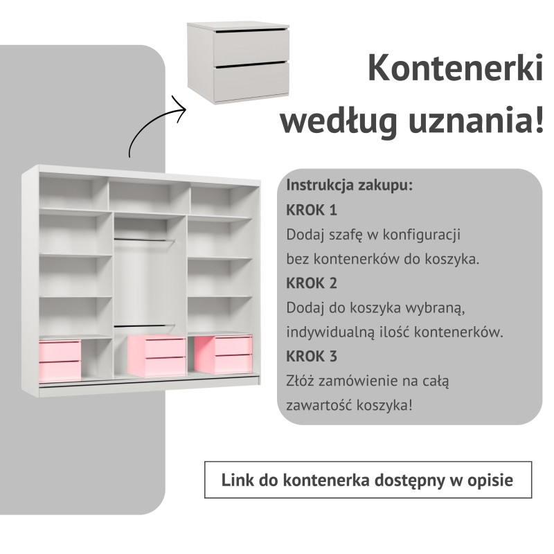 Szafa przesuwna z lustrem DEBRA | BeautySofa24.pl