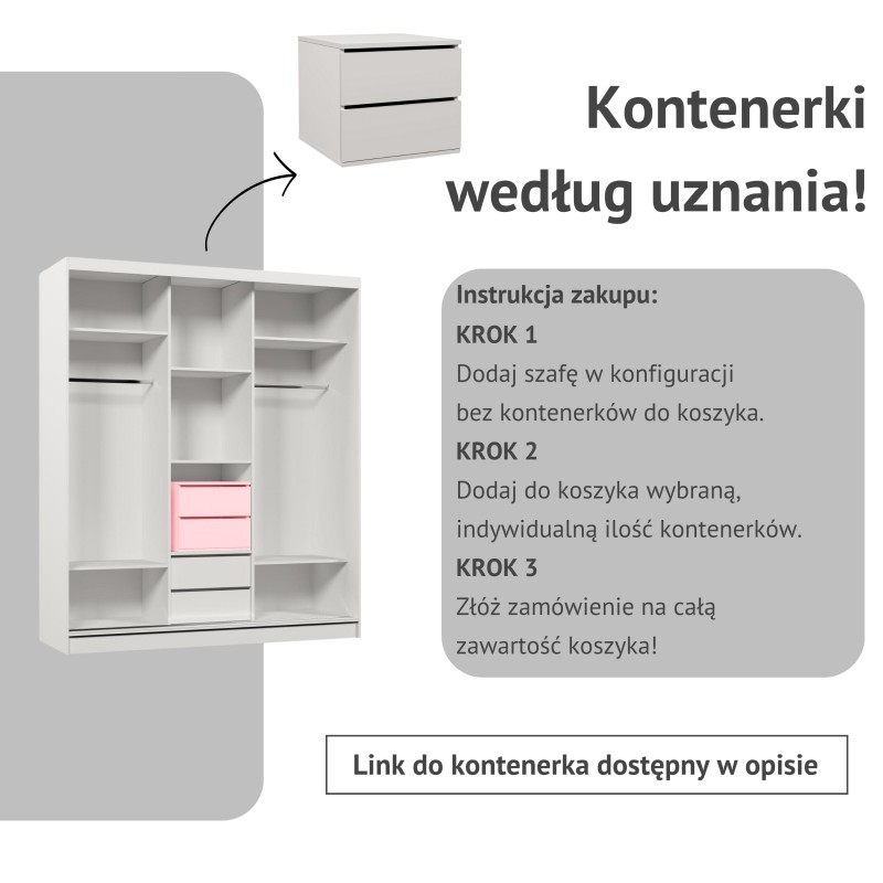 Szafa przesuwna z lustrem DEBRA | BeautySofa24.pl