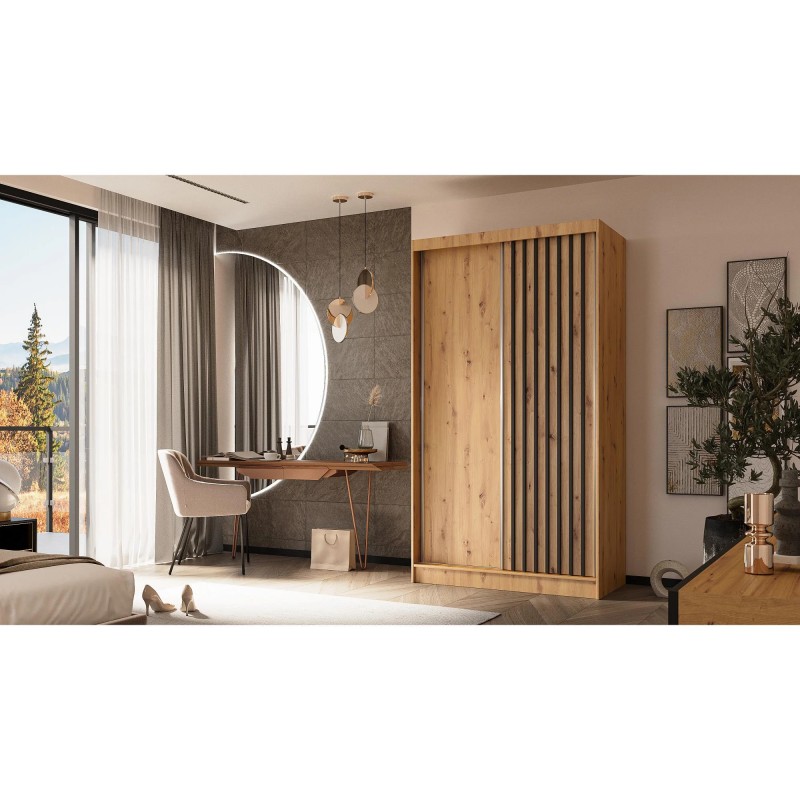 Szafa z drzwiami przesuwnymi z lamelami HELIOS | BeautySofa24.pl