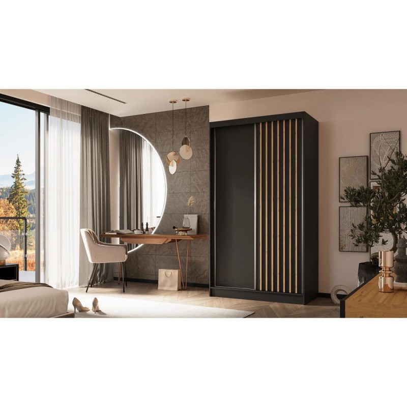 Szafa z drzwiami przesuwnymi z lamelami HELIOS | BeautySofa24.pl