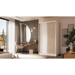 Szafa z drzwiami przesuwnymi z lamelami HELIOS | BeautySofa24.pl