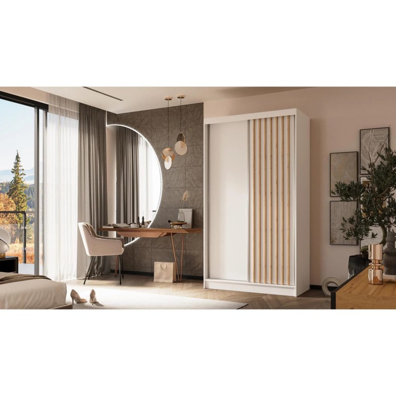 Szafa z drzwiami przesuwnymi z lamelami HELIOS | BeautySofa24.pl