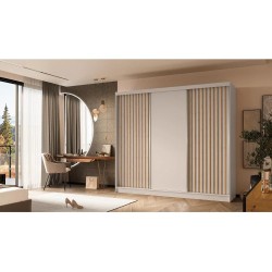 Szafa z drzwiami przesuwnymi z lamelami HELIOS | BeautySofa24.pl