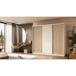 Szafa z drzwiami przesuwnymi z lamelami HELIOS | BeautySofa24.pl