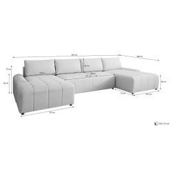 Narożnik z funkcją spania COSTA U | Beautysofa24.pl