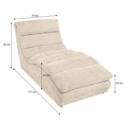 Szezlong SAN REMO – elegancja i komfort w tkaninie szenilowej