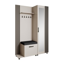 Komplet garderoby z wieszakami i lustrem LIVIA