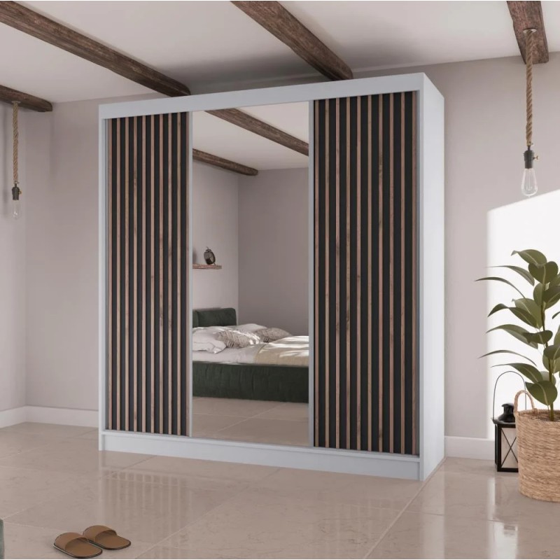 Szafa przesuwna z Lustrem i Lamelami LICO II